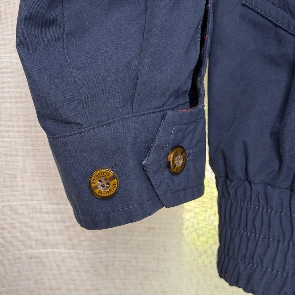 Vintage Burberrys Reversible Bomber Jacket Plaid Wool Embroidered Men's Size 48